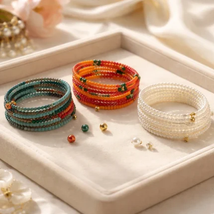 Mixed Orange Crystal Bracelet