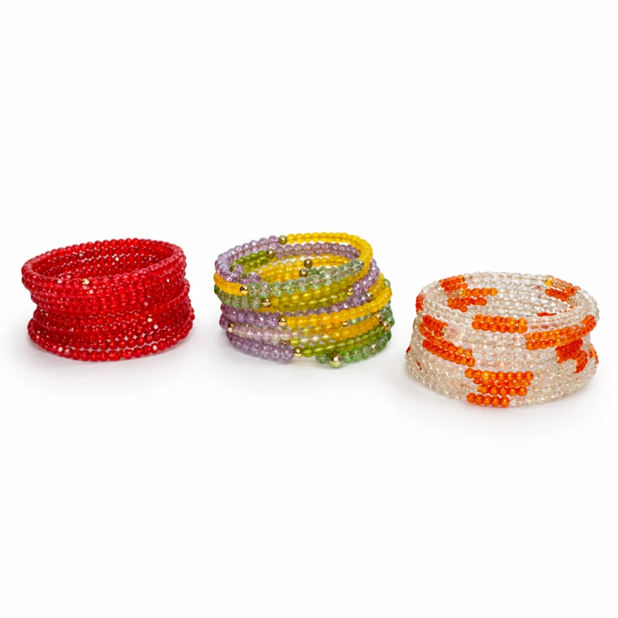 CRIBRA532ORAMIX Mixed Orange Crystal Bracelet - Image 1