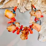 Coral Crystal Necklace