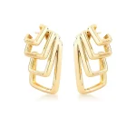 Square Gold Earrings