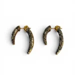 Gold Black Earrings - Image 2